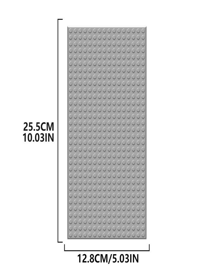 إيكيند مجموعة إيكيند من 4 قطع من قواعد البناء الكلاسيكية مقاس 5 × 10 بوصات، متوافقة مع مكعبات بناء الألعاب من العلامات التجارية الكبرى، تشجع المنطق والإبداع من خلال اللعب، أنشطة STEM مثالية للأطفال (رمادي) - Image 2